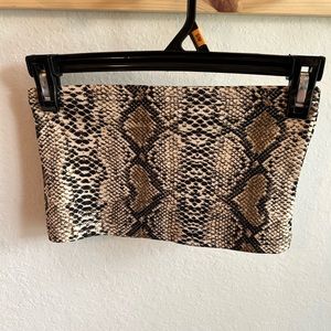 Snakeskin Strapless Tube Top/Bralette